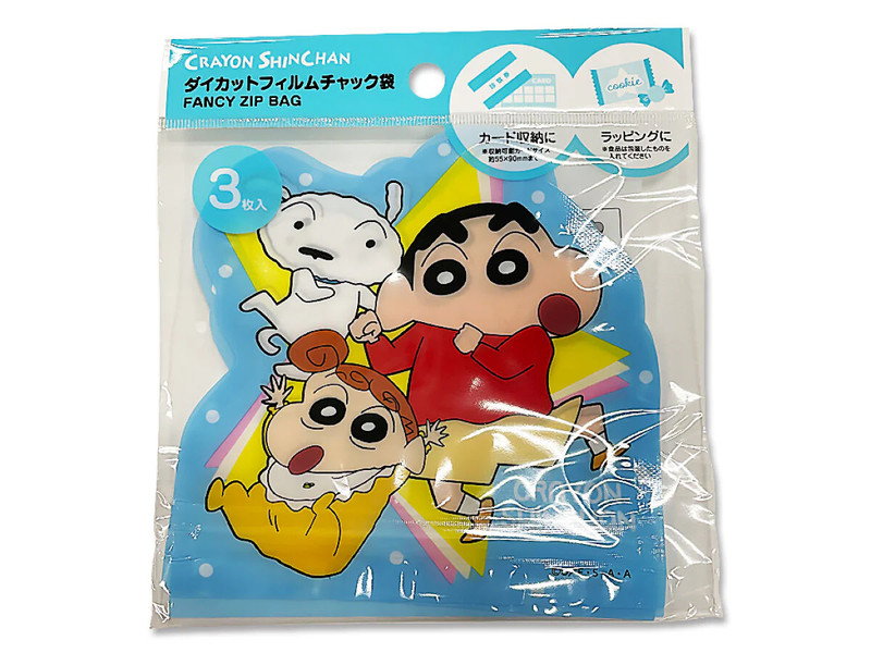ダイカットフィルムチャック袋３Ｐ　クレヨンしんちゃん　スター